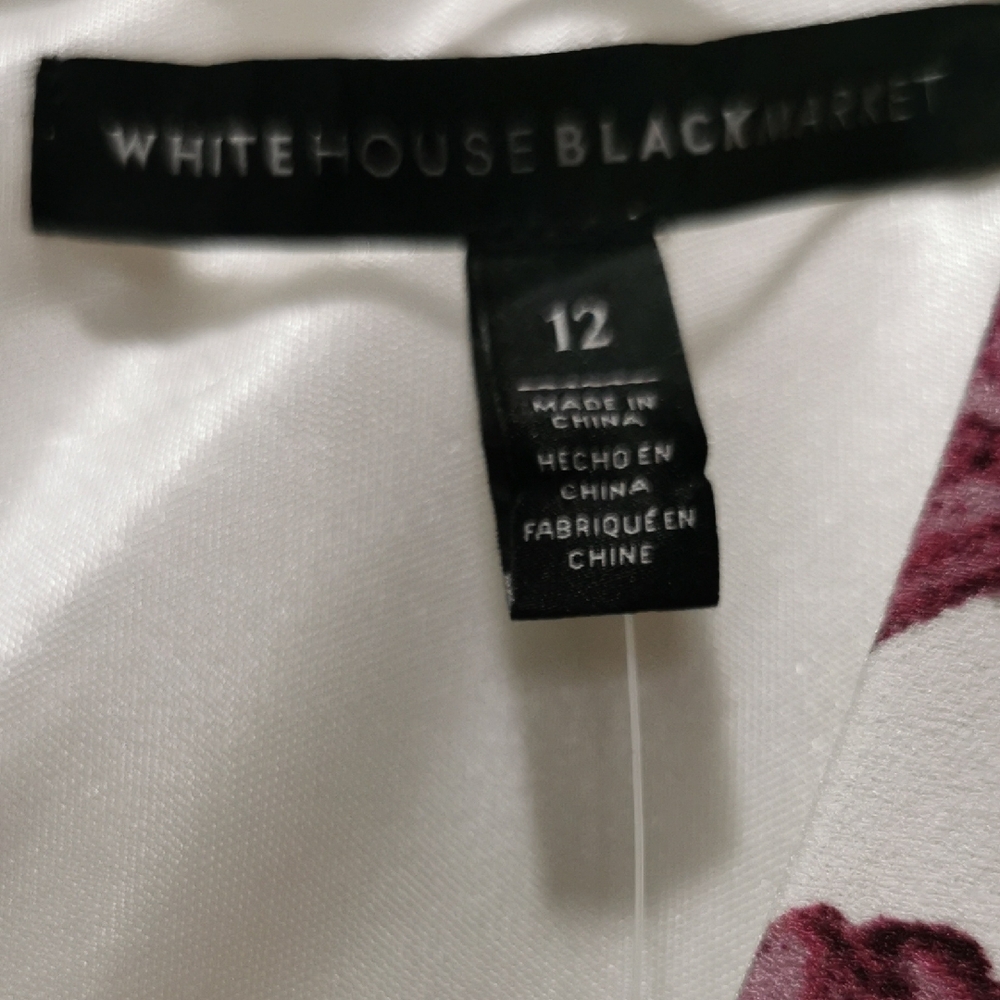 White House Black Market Floral Midi Dress in Pink and White - Picture 2 of 8